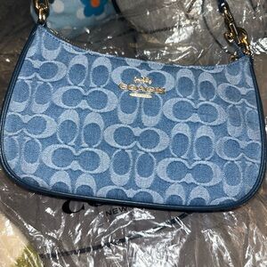 Coach Blue Signature Terri denim bag